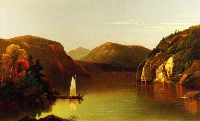 Moore, Albert Joseph Setting Sail on a Lake in the Adirondacks Germany oil painting art